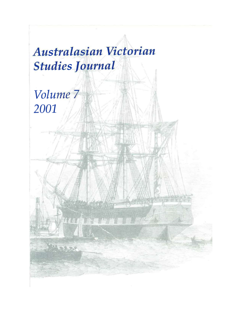 					View Vol. 7 No. 1 (2001): Victorian Monuments
				