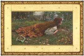 Edward Robert Hughes, The Princess out of School, 1901.  Gouache and watercolour, 52 x 95.3 cm (sheet). National Gallery of Victoria.